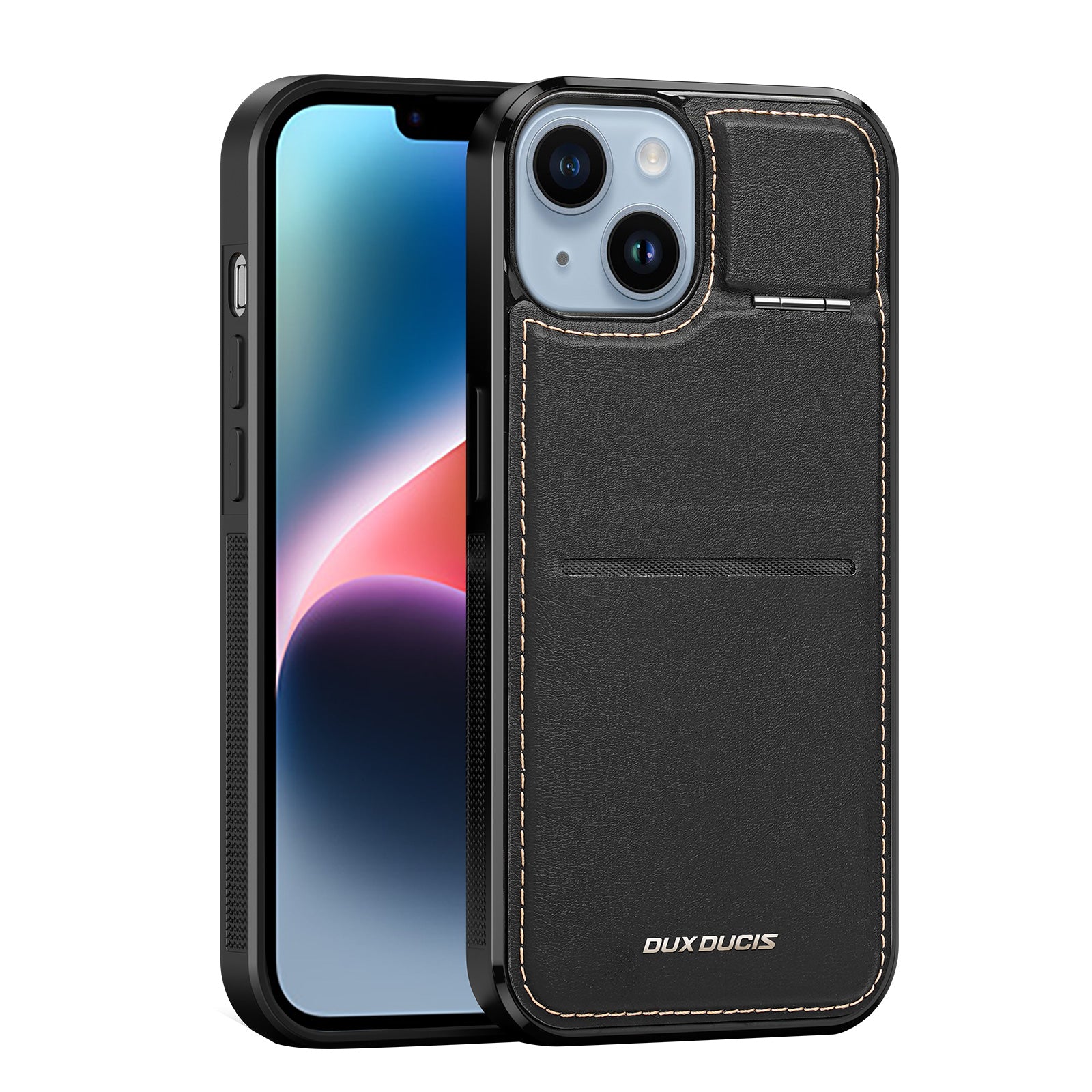 DUX DUCIS Rafi Series For iPhone 15 Plus Card Holder Kickstand RFID Blocking Magnetic Cover Leather PC TPU Phone Case DUX DUCIS Rafi Series For iPhone 15 Plus Card Holder Kickstand RFID Blocking Magnetic Cover Leather PC TPU Phone Case